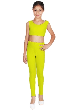 LEGGINS DANZA LYCRA GIALLO BAMBINA